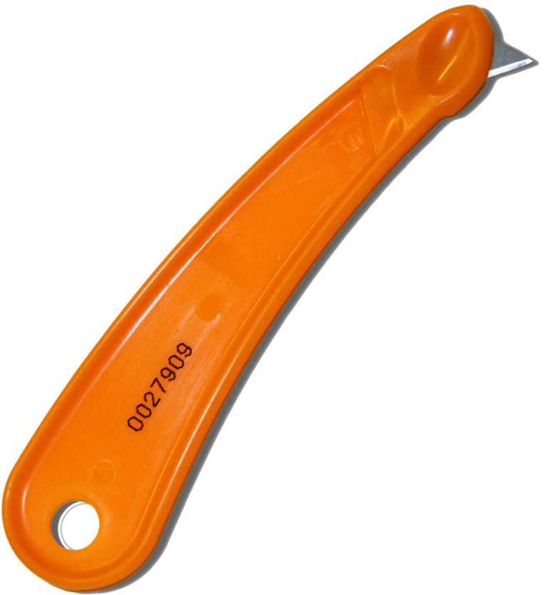 CrewSafe Lizard 6 Orange Safety Utility Knife / Box Cutter LZ-S - 6/Pack