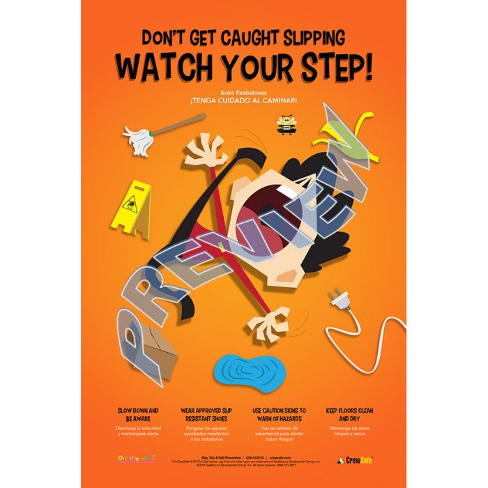 Slip Trip And Fall Prevention Poster Crewsafe