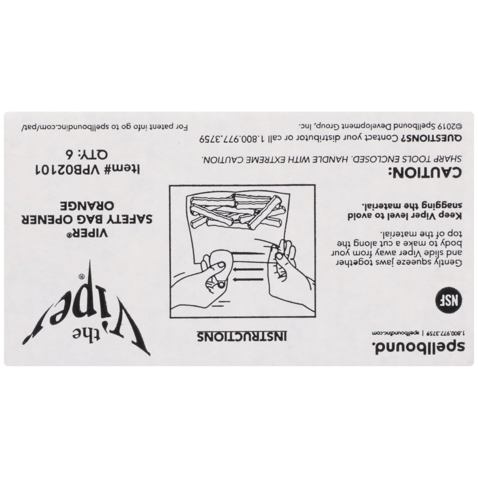 Viper Safety Bag Opener (Orange) A Cut Above The Rest CrewSafe