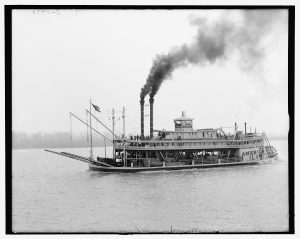 Circa 1900 The American Mississippi River Boat. Library Of Congress