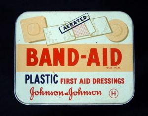 Alf van Beem, CC0, Johnson & Johnson 
Band- Aid Tin. via Wikimedia Commons